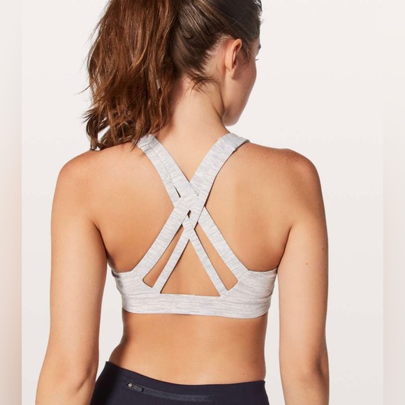 Lululemon Stash N Run bra 6 Gray White - Picture 3 of 8